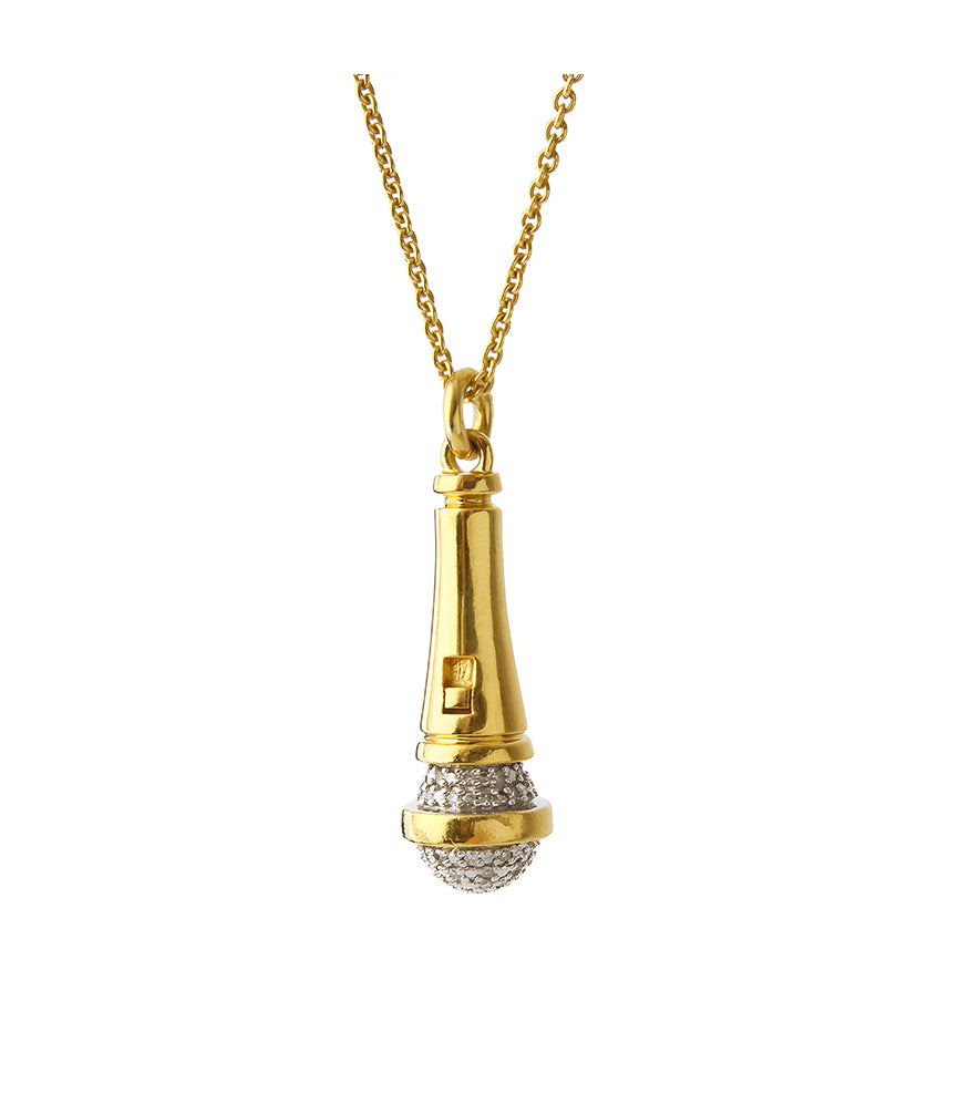 Pave The Way Use Your Voice Gold Necklace