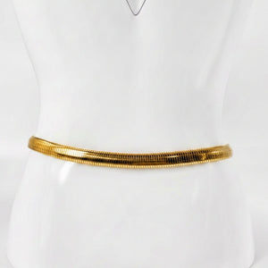Vintage 1960s–70s Accessocraft Gold-Tone Snake Belt