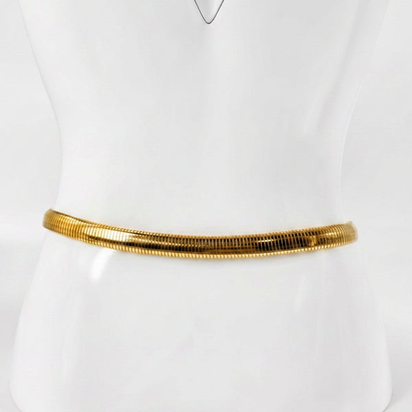 Vintage 1960s–70s Accessocraft Gold-Tone Snake Belt