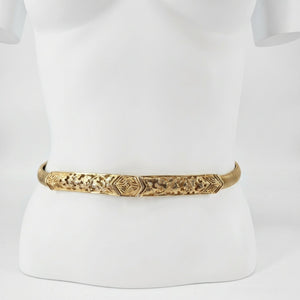 Vintage 1960s–70s Accessocraft Gold-Tone Snake Belt