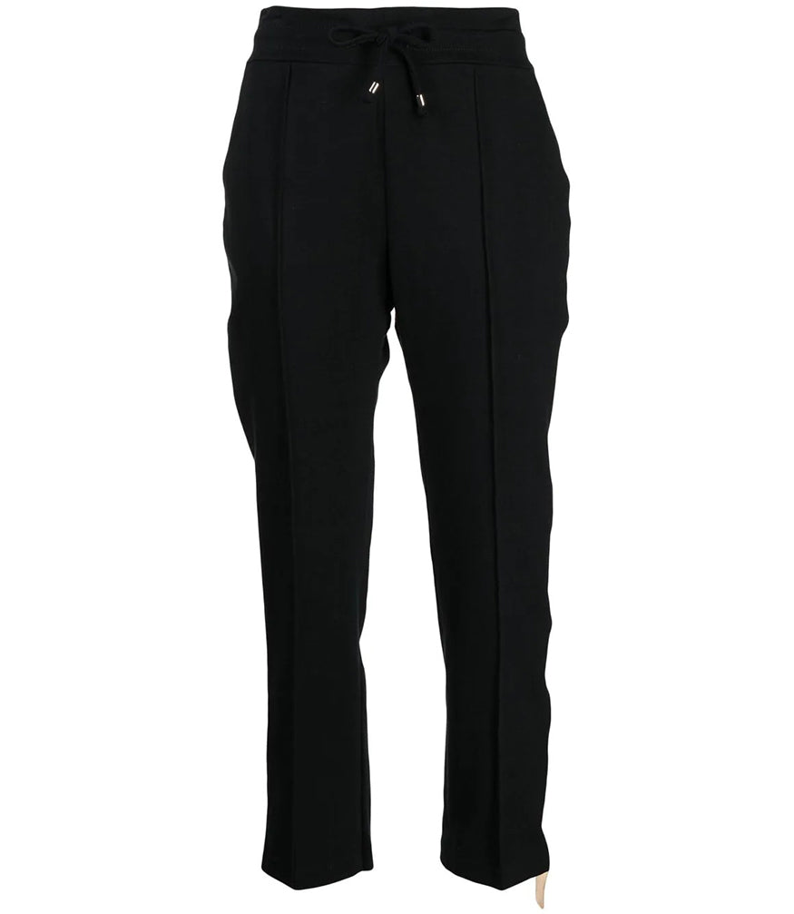 Madison Maison Black Cotton Sweatpants With Laminated Band - MADISON MAISON