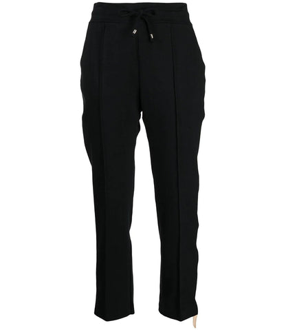 Madison Maison Black Cotton Sweatpants With Laminated Band - MADISON MAISON