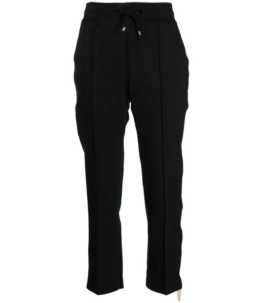 Madison Maison Black Cotton Sweatpants With Laminated Band - MADISON MAISON