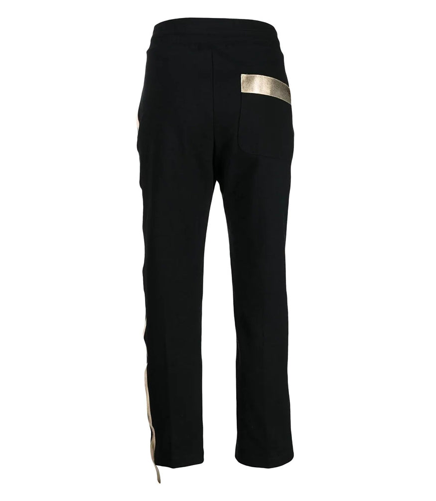 Madison Maison Black Cotton Sweatpants With Laminated Band - MADISON MAISON