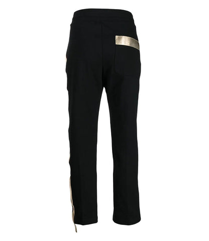 Madison Maison Black Cotton Sweatpants With Laminated Band - MADISON MAISON