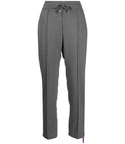 Madison Maison Grey Cotton Sweatpants With Laminated Band - MADISON MAISON