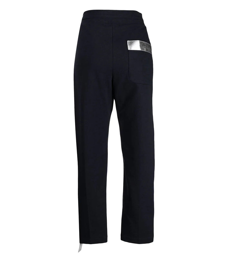 Madison Maison Navy Cotton Sweatpants With Laminated Band - MADISON MAISON