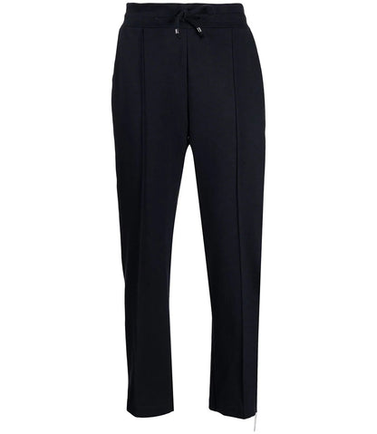 Madison Maison Navy Cotton Sweatpants With Laminated Band - MADISON MAISON