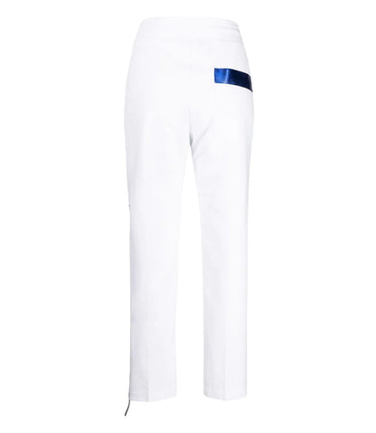 Madison Maison White Cotton Sweatpants With Laminated Band - MADISON MAISON