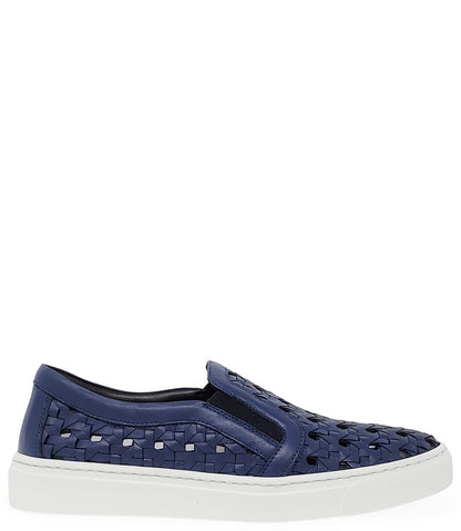Madison Maison Navy Leather Woven Sneaker