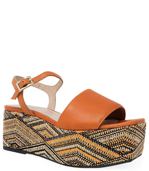 Madison Maison™ Woven Leather Wedge Orange