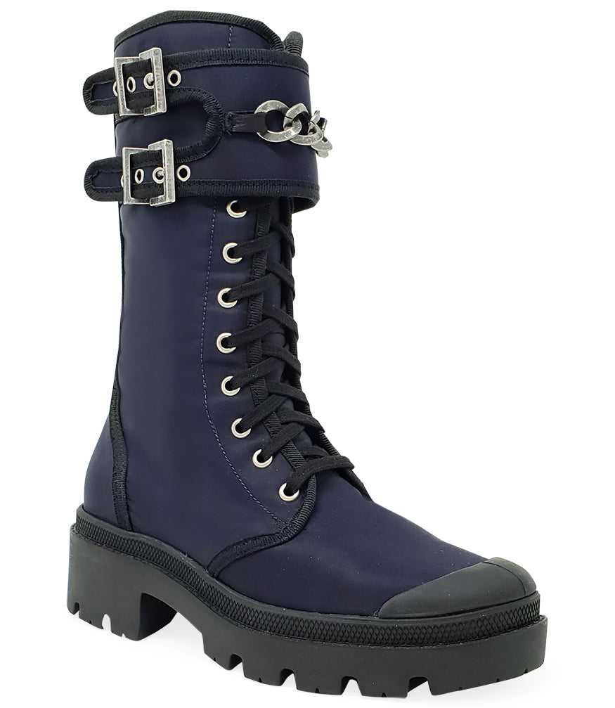 PALLADIUM NAVY VEGAN CHAIN BOOT