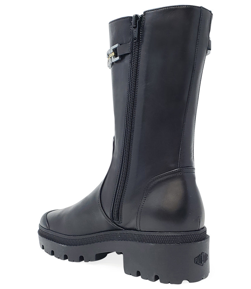 Madison Maison For Palladium Black Leather Chain Link Boot - MADISON MAISON