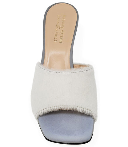 MADISON MAISON WHITE PONY HEEL SANDAL