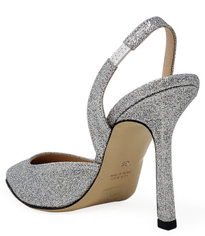 MADISON MAISON SILVER GLITTER HI HEEL