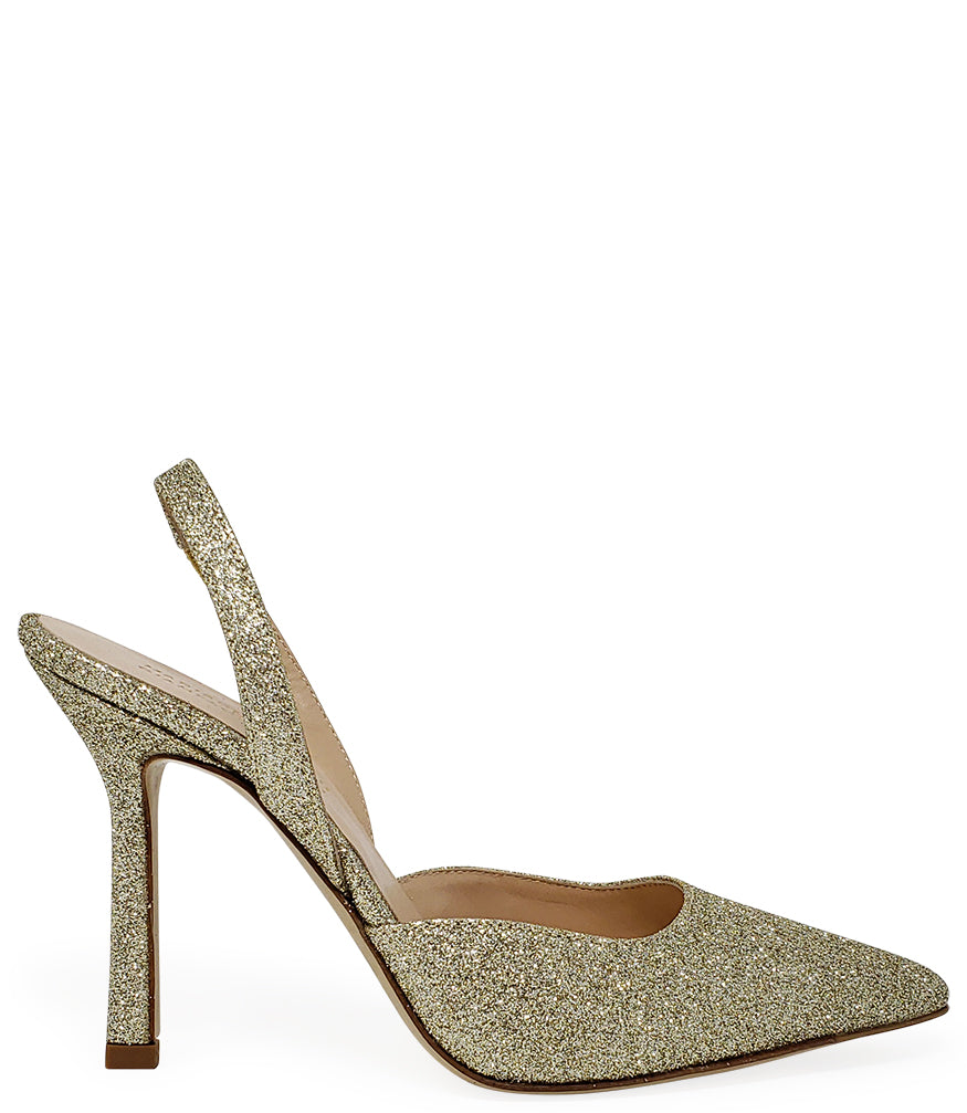MADISON MAISON GOLD GLITTER HI HEEL
