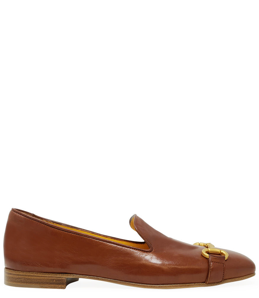 MADISON MAISON COGNAC SQUARE TOE LOAFER