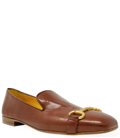 MADISON MAISON COGNAC SQUARE TOE LOAFER