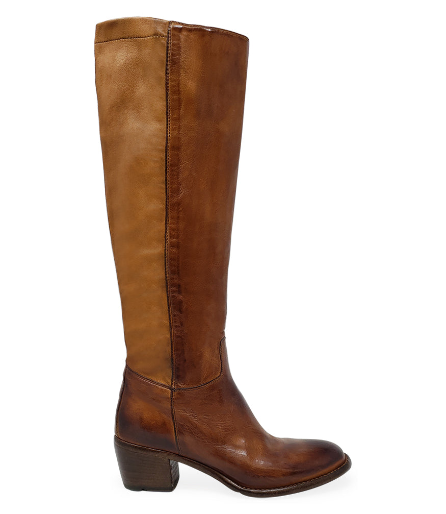 COGNAC KNEE HIGH BOOT