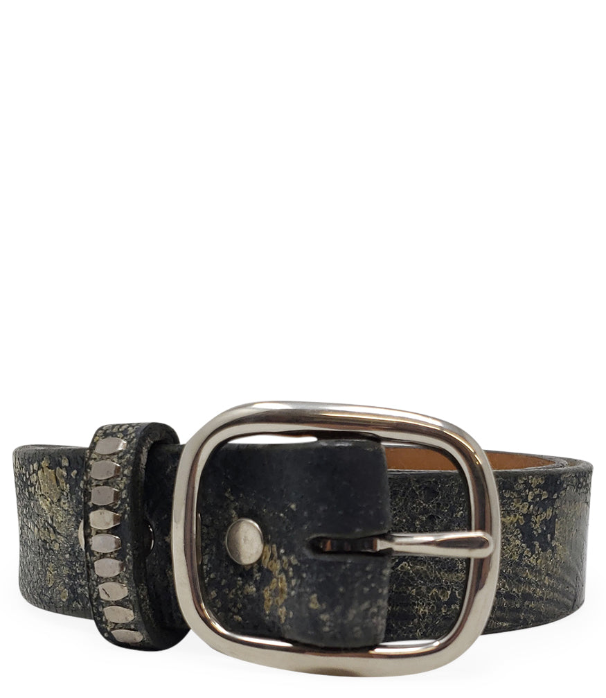 MADISON MAISON ZEN BLACK EMBOSSED 1.25 BELT