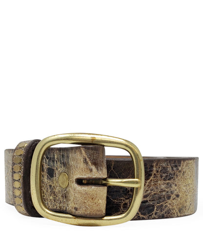 MADISON MAISON ZEN BROWN EMBOSSED 1.25 BELT