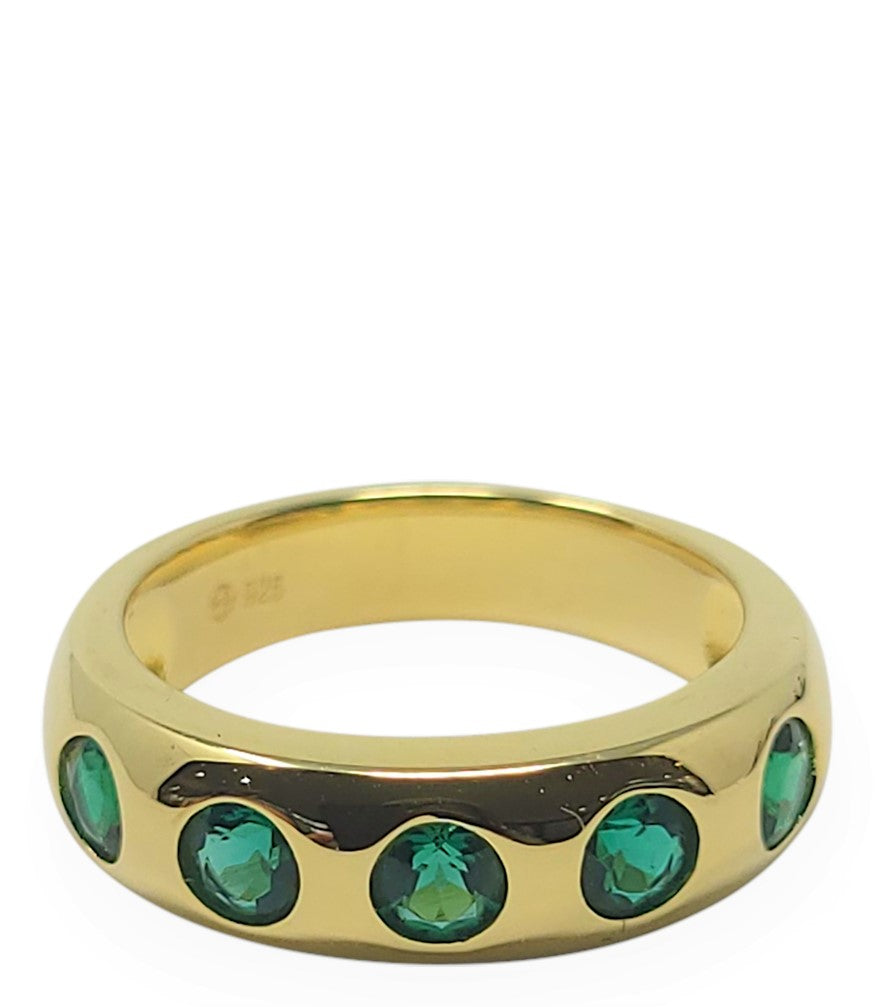 M Ellin Msr-400-P Emerald 5 Stone Ring