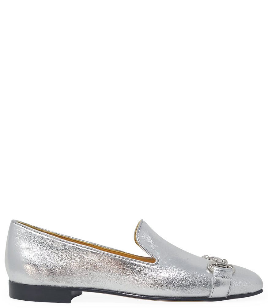 Madison Maison Silver Square Toe Loafer