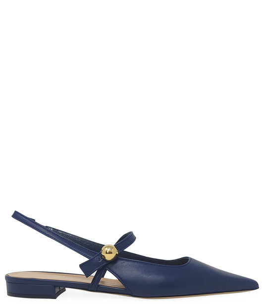 Madison Maison Denim Leather Slingback Flat