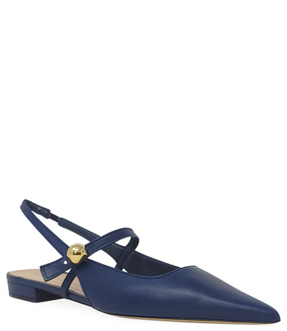 Madison Maison Denim Leather Slingback Flat