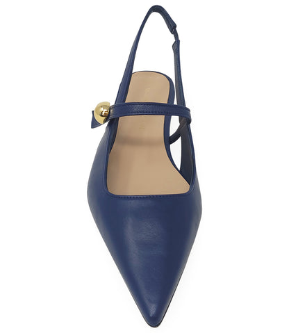 Madison Maison Denim Leather Slingback Flat
