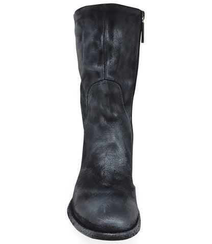 Madison Maison™ Silver Suede Metallic Mid Calf Boot