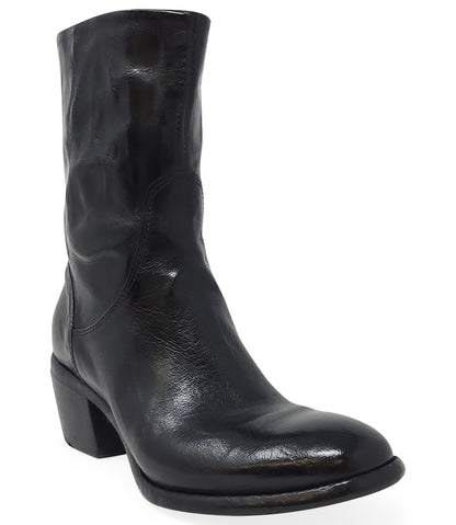 Madison Maison Black Leather Mid Calf Boot