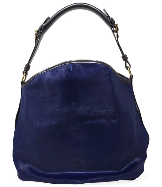 MADISON MAISON NAVY CALF HAIR CROSSBODY-SHOULDER BAG - MADISON