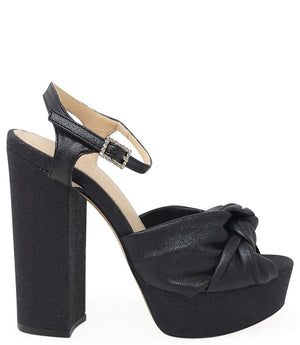 Madison Maison Marilu Black Glitter Platform Heel - MADISON MAISON