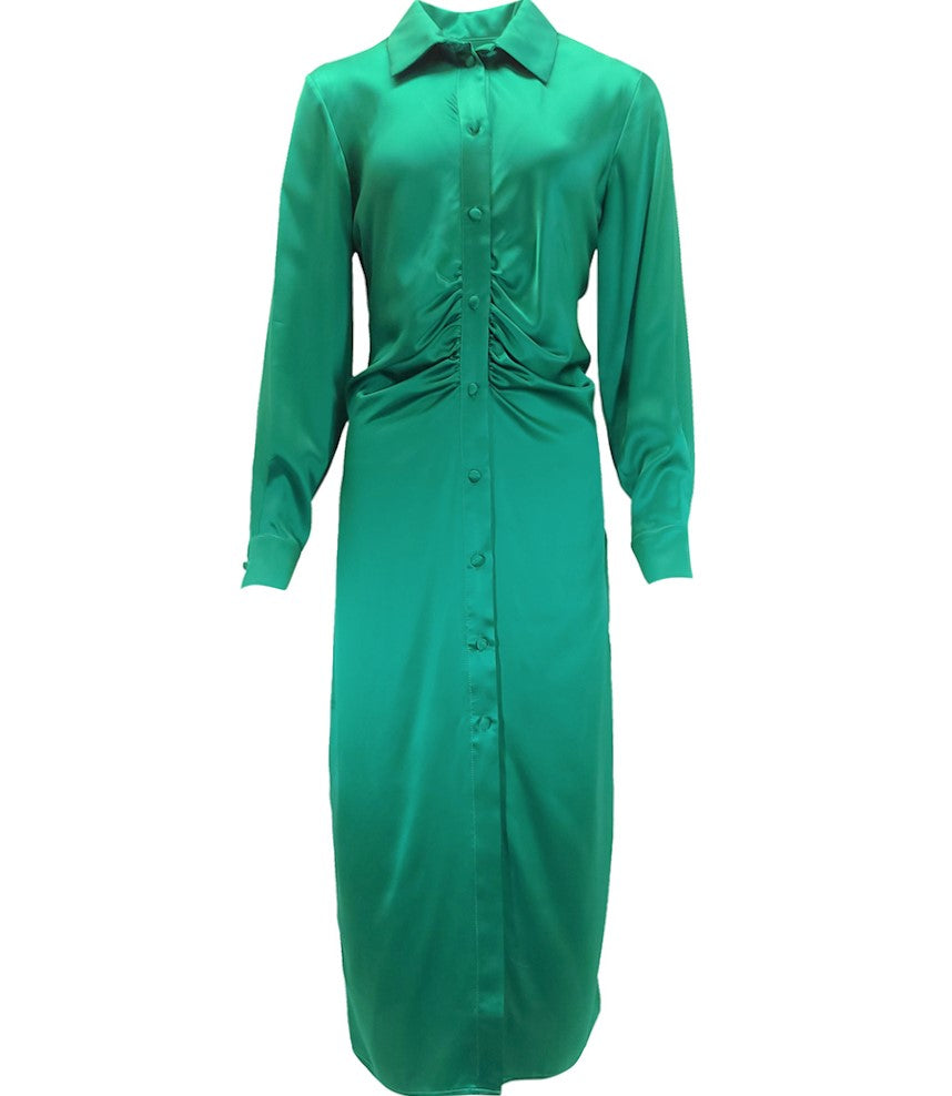 Madison Maison Green Silk Dress - MADISON MAISON