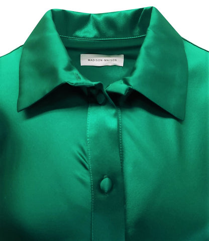 Madison Maison Green Silk Dress - MADISON MAISON