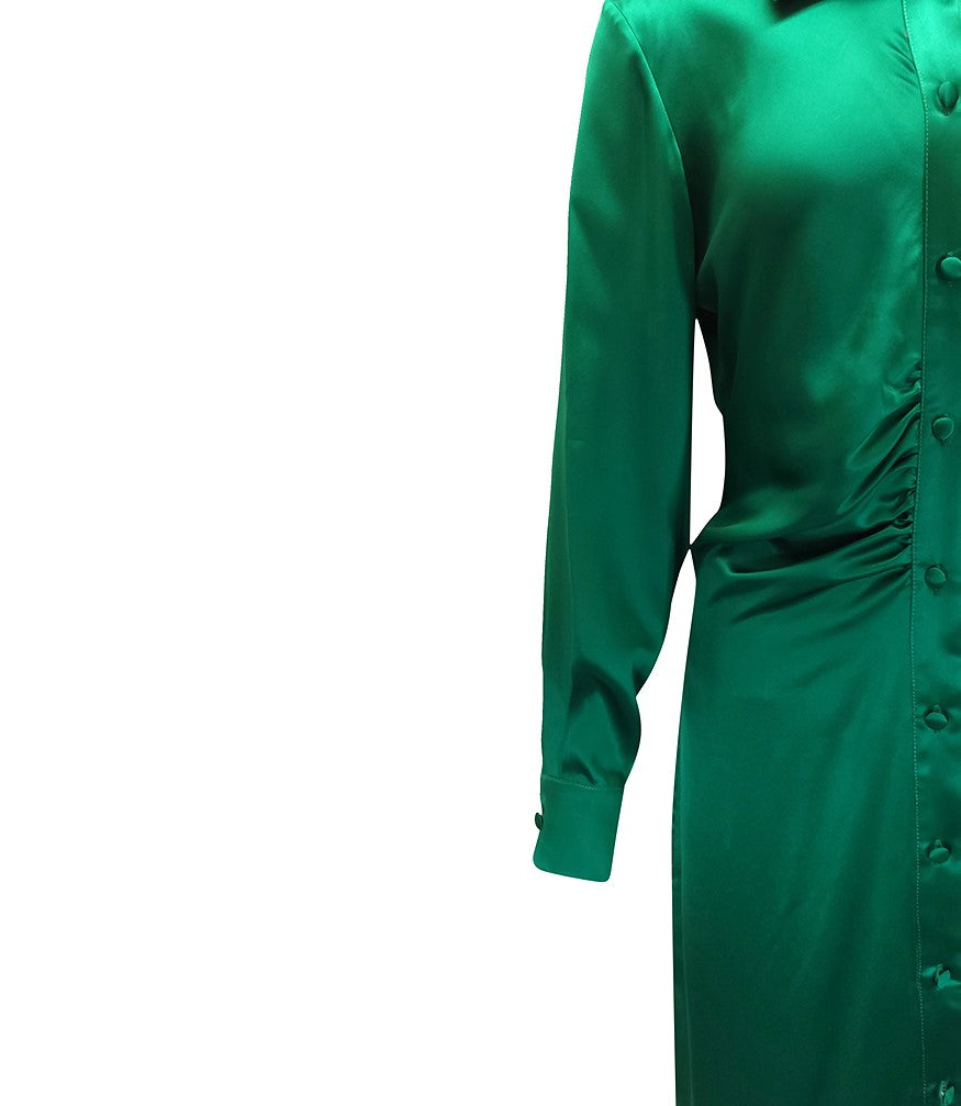 Madison Maison Green Silk Dress - MADISON MAISON