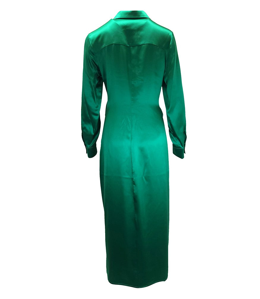Madison Maison Green Silk Dress - MADISON MAISON