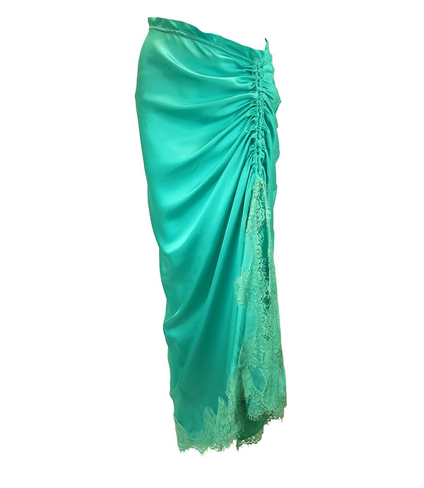 Madison Maison Turquoise Skirt W/ Drawstring - MADISON MAISON