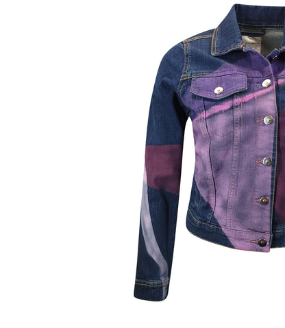 Marilyn Stretch Denim Cotton Multicolor Jacket - MADISON MAISON