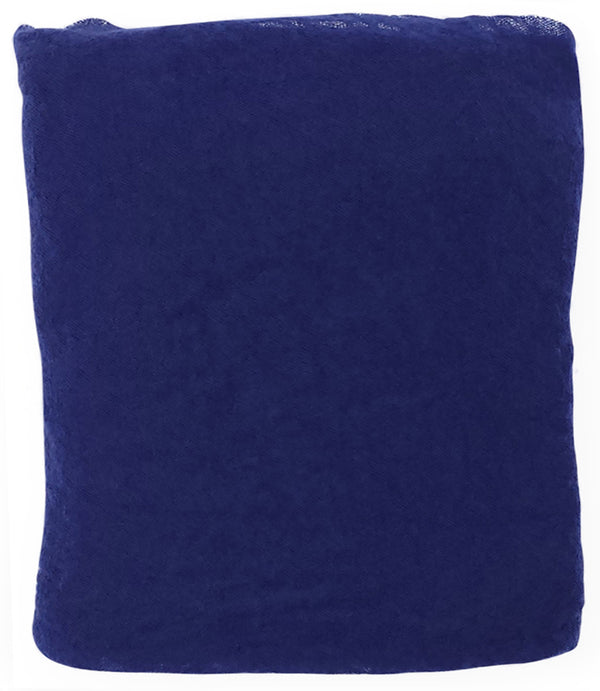 A lightweight, rectangular scarf with soft texture and raw edges, draped to show length and fluidity