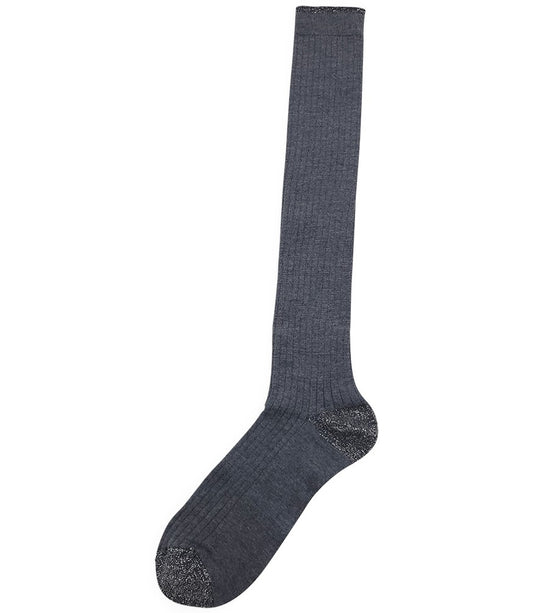 Alto Milano Charcoal Donna Long Socks - MADISON MAISON