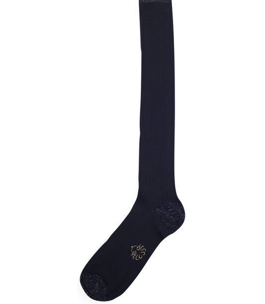 Alto Milano Blue Donna Long Socks - MADISON MAISON