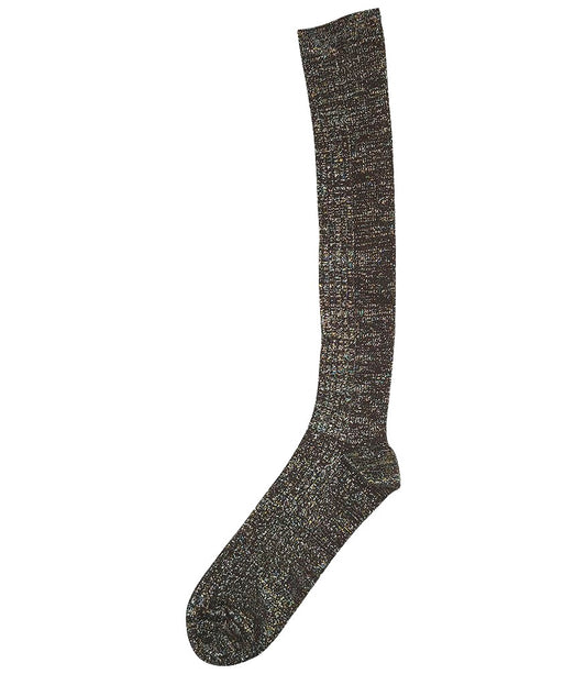 Alto Milano Brown Zoe Long Socks - MADISON MAISON