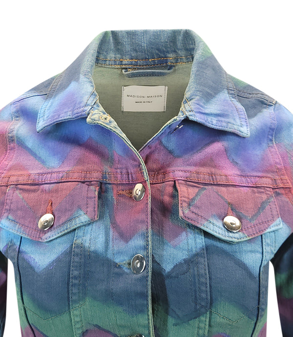 Madison Maison Light Blue Cotton Miss Slim Jean Jacket - MADISON MAISON