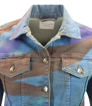 Madison Maison Light Blue Cotton Penelope Slim Jean Jacket - MADISON