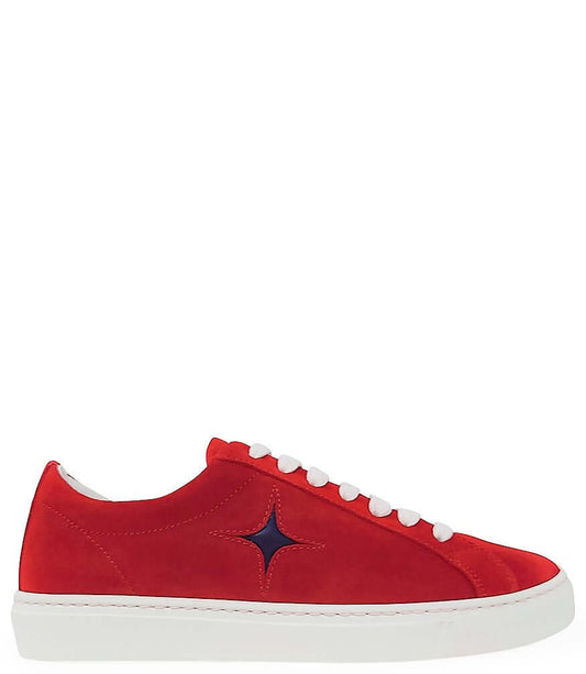 Madison Maison Red Suede Sirius Star Womens Sneaker - MADISON MAISON