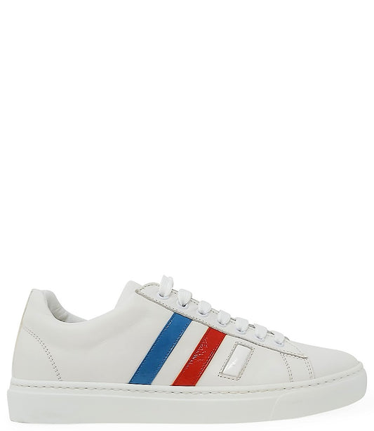 Madison Maison White Leather 3 Stripe Mens Sneaker - MADISON