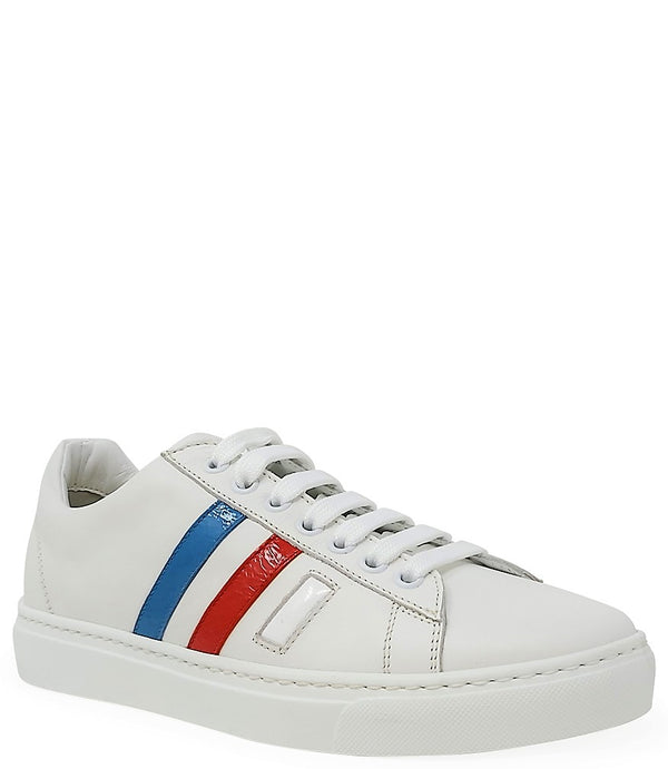 Madison Maison White Leather 3 Stripe Mens Sneaker - MADISON