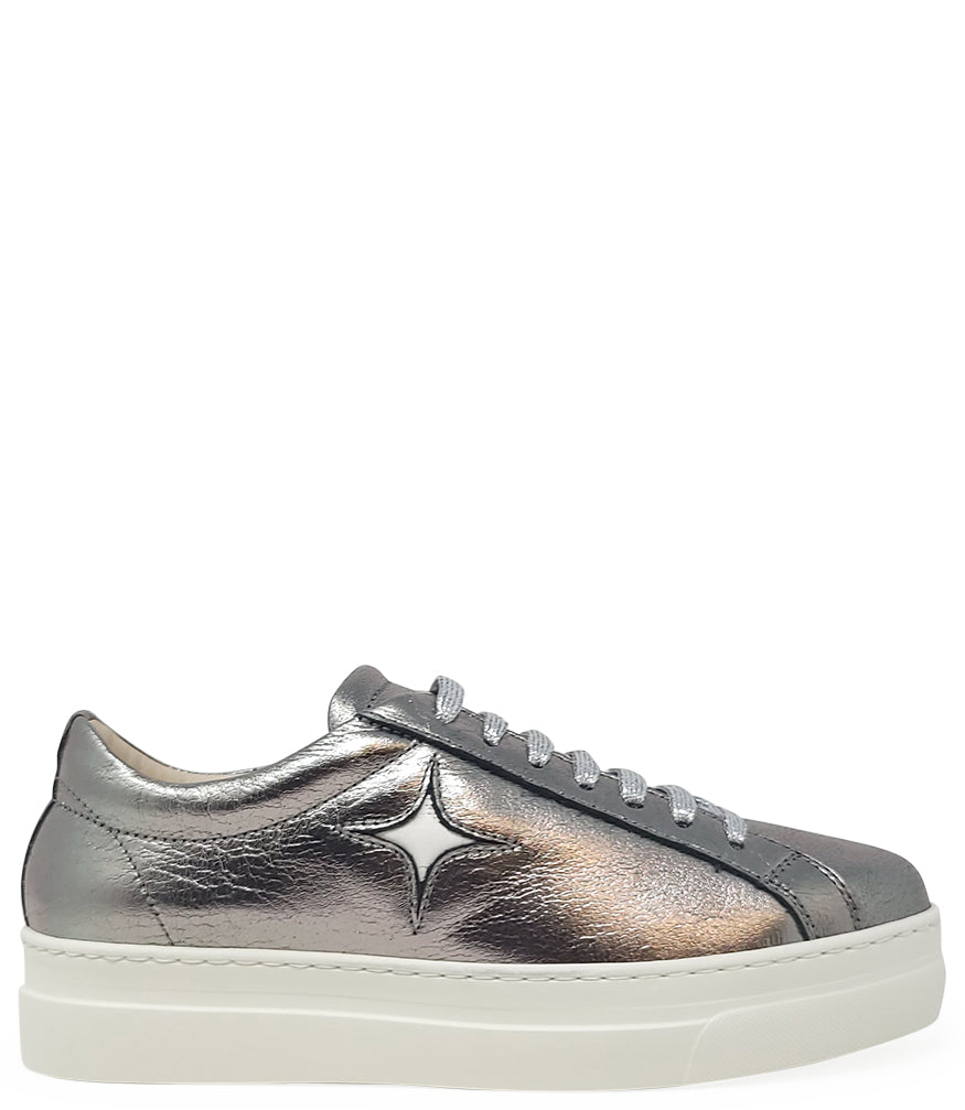 Moma X Madison Maison Silver Leather Platform Sneaker - MADISON MAISON